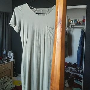 A light green dress